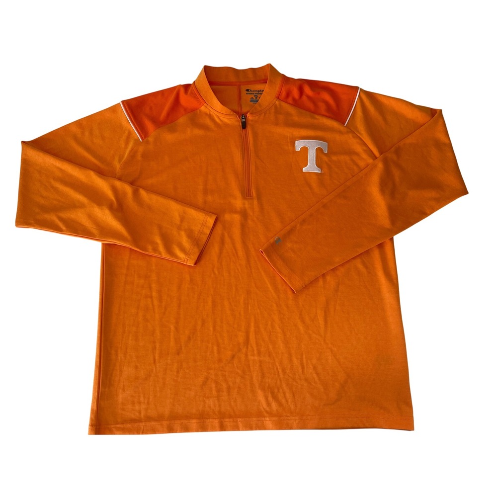 Champion Tennessee Volunteers Mens 2XL Orange 1/4 Zip Pullover Shirt